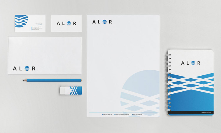 Diseño de la imagen corporativa de Alor-Tech
