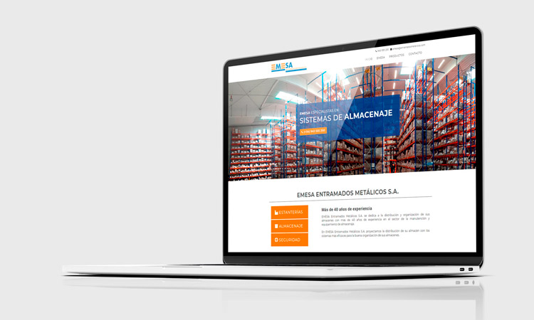 Desarrollo de página web para Emesa Entramados Metálicos