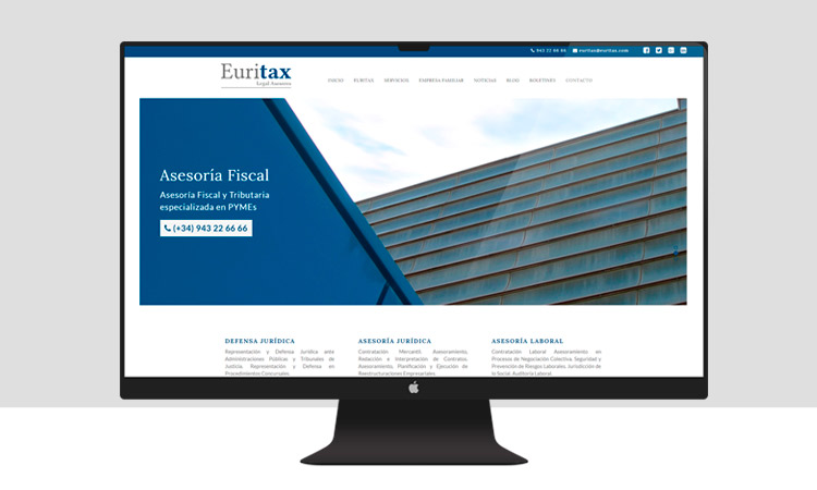 Desarrollo de página web para Euritax Asesores